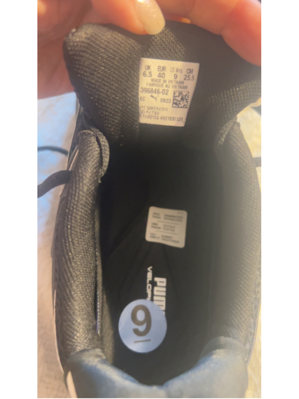 Women's Puma Velophasis Sneakers Black Silver Size 9 - Picture 10 of 11